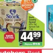 Spar Stork Country Spread 40% Fat Spread Tub 1 kg offer