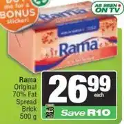 Spar Rama Original 70% Fat Spread Brick 500 g offer