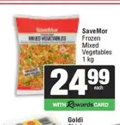 Spar SaveMor Frozen Mixed Vegetables 1 kg offer