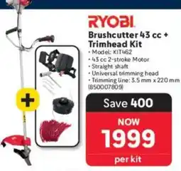 Makro RYOBI Brushcutter 43 cc + Trimhead Kit offer