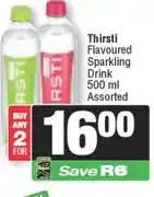 Spar Thirsti Flavoured Sparkling Drink 500 ml Assorted - Buy any 2 for offer