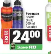 Spar Powerade Sports Drink 500 ml Assorted - Buy any 2 for offer