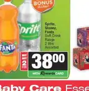 Spar Sprite, Stoney, Fanta Soft Drink Range 2 litre Assorted offer