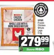 Spar SPAR Frozen Chicken Whole Legs 5 kg offer
