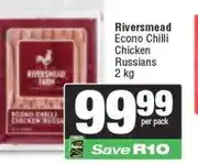 Spar Riversmead Econo Chilli Chicken Russians 2 kg offer