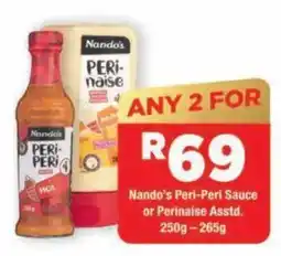 OK Grocer Nando's Peri-Peri Sauce or Perinaise Assorted offer