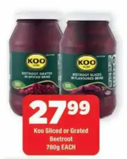 OK Grocer Koo Sliced or Grated Beetroot offer