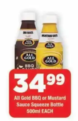 OK Grocer All Gold BBQ or Mustard Sauce Squeeze Bottle offer