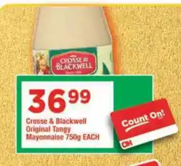 OK Grocer Crosse & Blackwell Original Tangy Mayonnaise offer