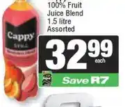 Spar Cappy 100% Fruit Juice Blend 1.5 litre Assorted offer