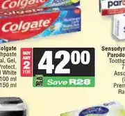 Spar Colgate Toothpaste Original, Gel, Max Protect, Herbal, Herbal White or Salt 100 ml or Triple Action offer