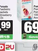 Spar Panado Paediatric Sachets Strawberry 12s offer