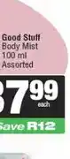 Spar Good Stuff Body Mist 100 ml Assorted offer