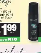 Spar Playboy 125 ml - 150 ml or Playgirl 90 ml Deodorant Spray Assorted offer