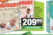 Spar Huggies Gold Jumbo Pack Diapers or Pants or Extra Care Range Assorted offer