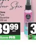 Spar Clere Pure Glycerine 200 ml offer