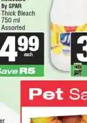 Spar Homecare By SPAR Thick Bleach 750 ml Assorted offer