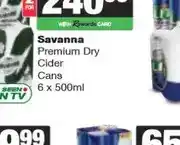 Spar Savanna Premium Dry Cider Cans 6 x 500ml offer