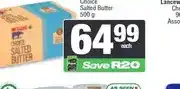 Spar SPAR Choice Salted Butter 500 g offer