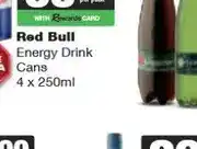Spar Red Bull Energy Drink Cans 4 x 250ml offer