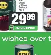 Spar Koo Grated or Sliced Beetroot 780 g offer