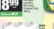 Spar Sunlight Laundry Bar Soap Original Only 400 g offer