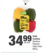 Spar SPAR freshline Rainbow Peppers Value Pack 600 g offer
