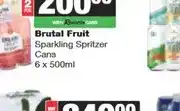 Spar Brutal Fruit Sparkling Spritzer Cans 6 x 500ml offer