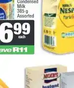 Spar Nestlé Condensed Milk 385 g Assorted offer