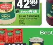 Spar Crosse & Blackwell Tangy Mayonnaise Only 750 g offer