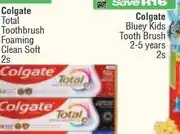 Spar Colgate Total Toothbrush Foaming Clean Soft 2s offer