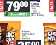 Spar Cadbury Chocolate Slabs 150 g Assorted (Incl. Bubbly) offer