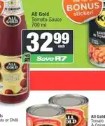 Spar All Gold Tomato Sauce 700 ml offer