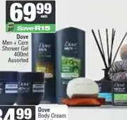 Spar Dove Men + Care Shower Gel 400ml Assorted offer