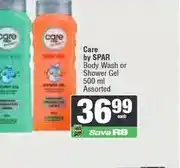 Spar Care by SPAR Body Wash or Shower Gel 500 ml Assorted offer