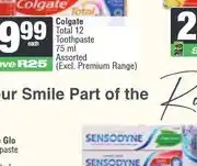 Spar Colgate Total 12 Toothpaste 75 ml Assorted (Excl. Premium Range) offer