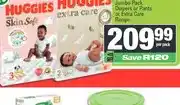 Spar Huggies Gold Jumbo Pack Diapers or Pants or Extra Care Range offer