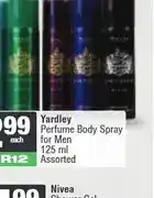 Spar Yardley Perfume Body Spray for Men 125 ml Assorted offer