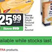 Spar Danone Ultra Mel Delight Flavoured Dessert 4s Assorted offer