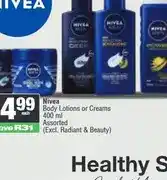 Spar Nivea Body Lotions or Creams 400 ml Assorted (Excl. Radiant & Beauty) offer