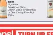 Spar Spier Signature Sauvignon Blanc, Chenin Blanc, Chardonnay or Chardonnay/Pinot Noir 750ml - Buy any 2 offer