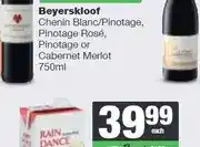Spar Beyerskloof Chenin Blanc/Pinotage, Pinotage Rosé, Pinotage or Cabernet Merlot 750ml offer