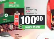 Spar SPAR Briquettes 5 kg PLUS Firelighters 12s offer