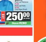 Spar goodliving Pool Leaf Skimmer PLUS Pool Leaf Rake PLUS Pool Algae Brush offer
