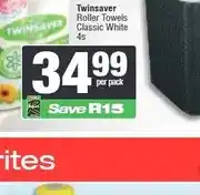 Spar Twinsaver Roller Towels Classic White 4s offer