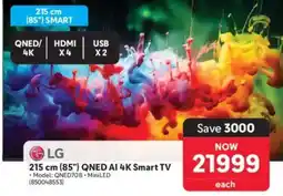 Makro LG 215 cm (85") QNED AI 4K Smart TV offer