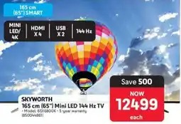 Makro SKYWORTH 165 cm (65") Mini LED 144 Hz TV offer
