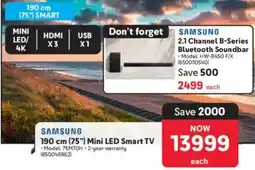 Makro SAMSUNG 190 cm (75") Mini LED Smart TV offer