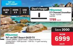 Makro Hisense 147 cm (58") Smart QLED TV offer