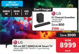 Makro LG 165 cm (65") QNED AI 4K Smart TV offer